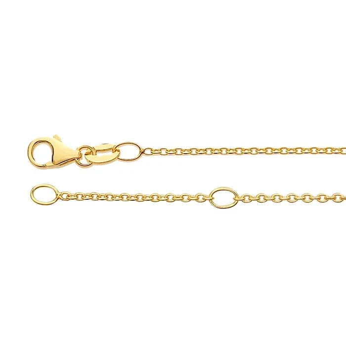 Cable Chain - Solid 14k Gold - adjustable length