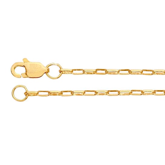 Drawn Rolo Chain - Solid 14k Gold