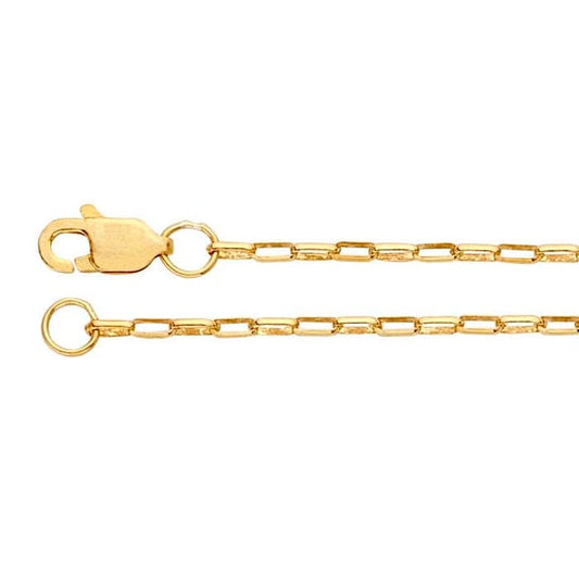 Drawn Rolo Chain - Solid 14k Gold