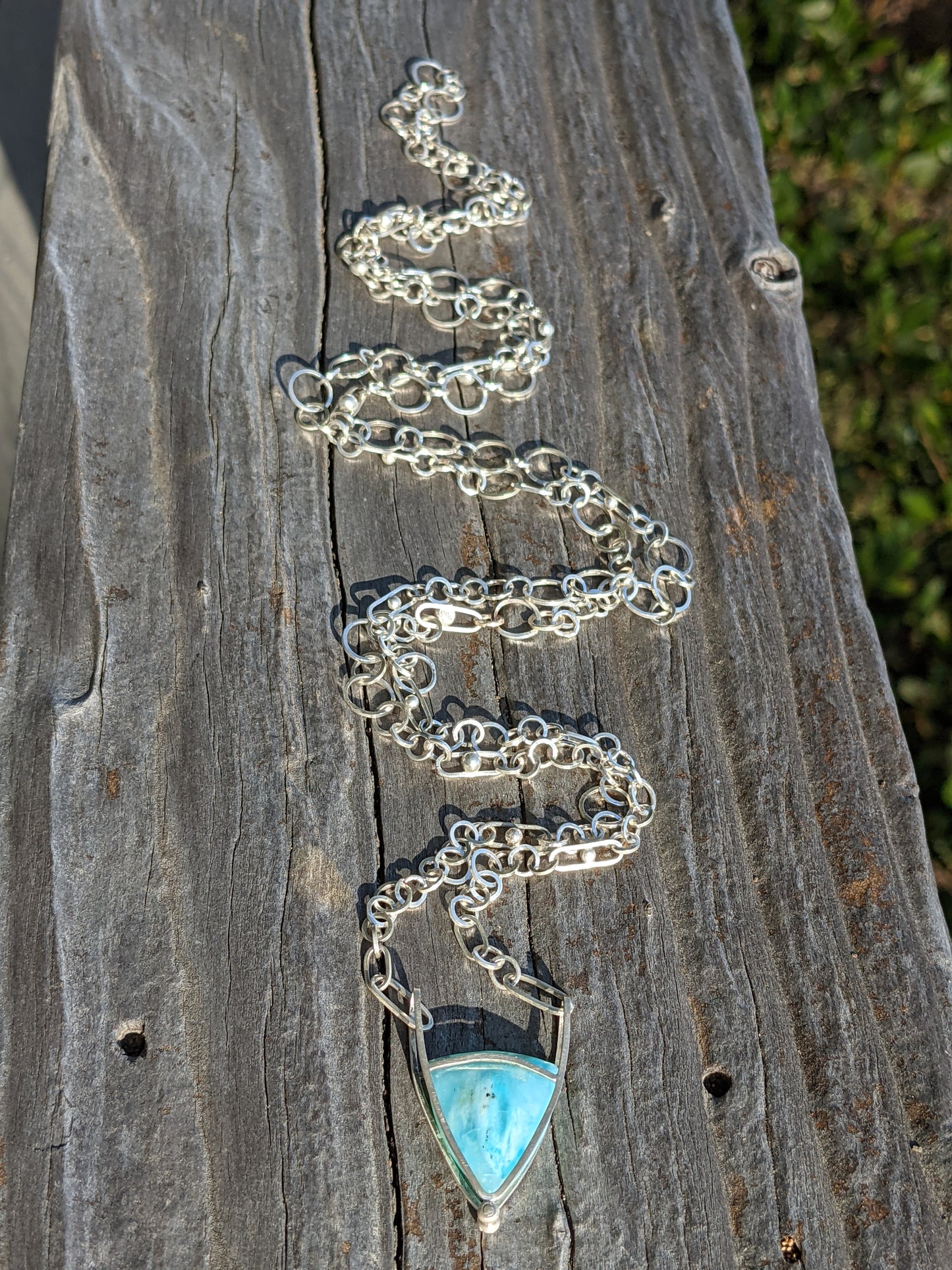 36" Handmade Chain with Peruvian Opal