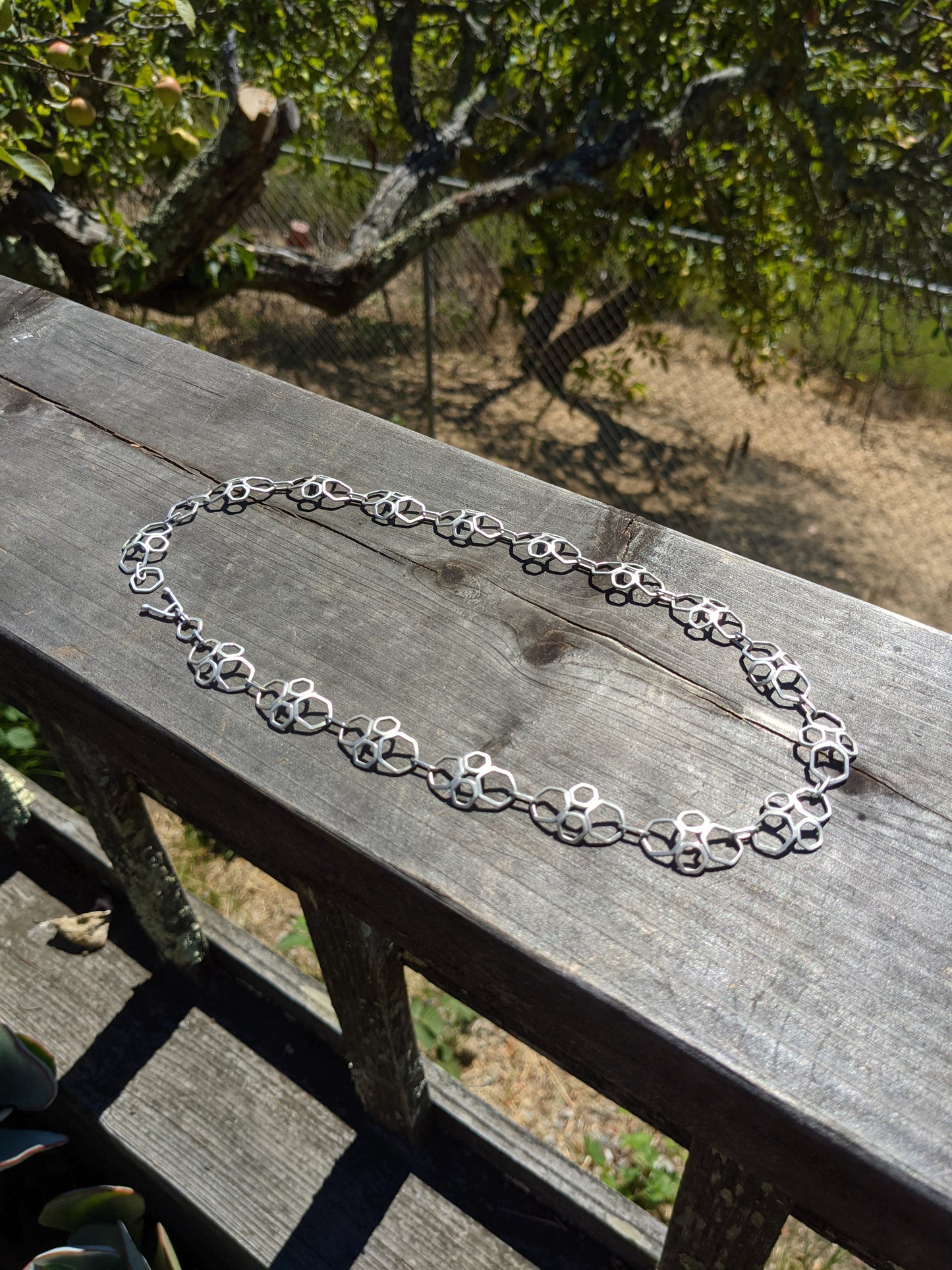 Tortoiseshell Honeycomb Chain Necklace