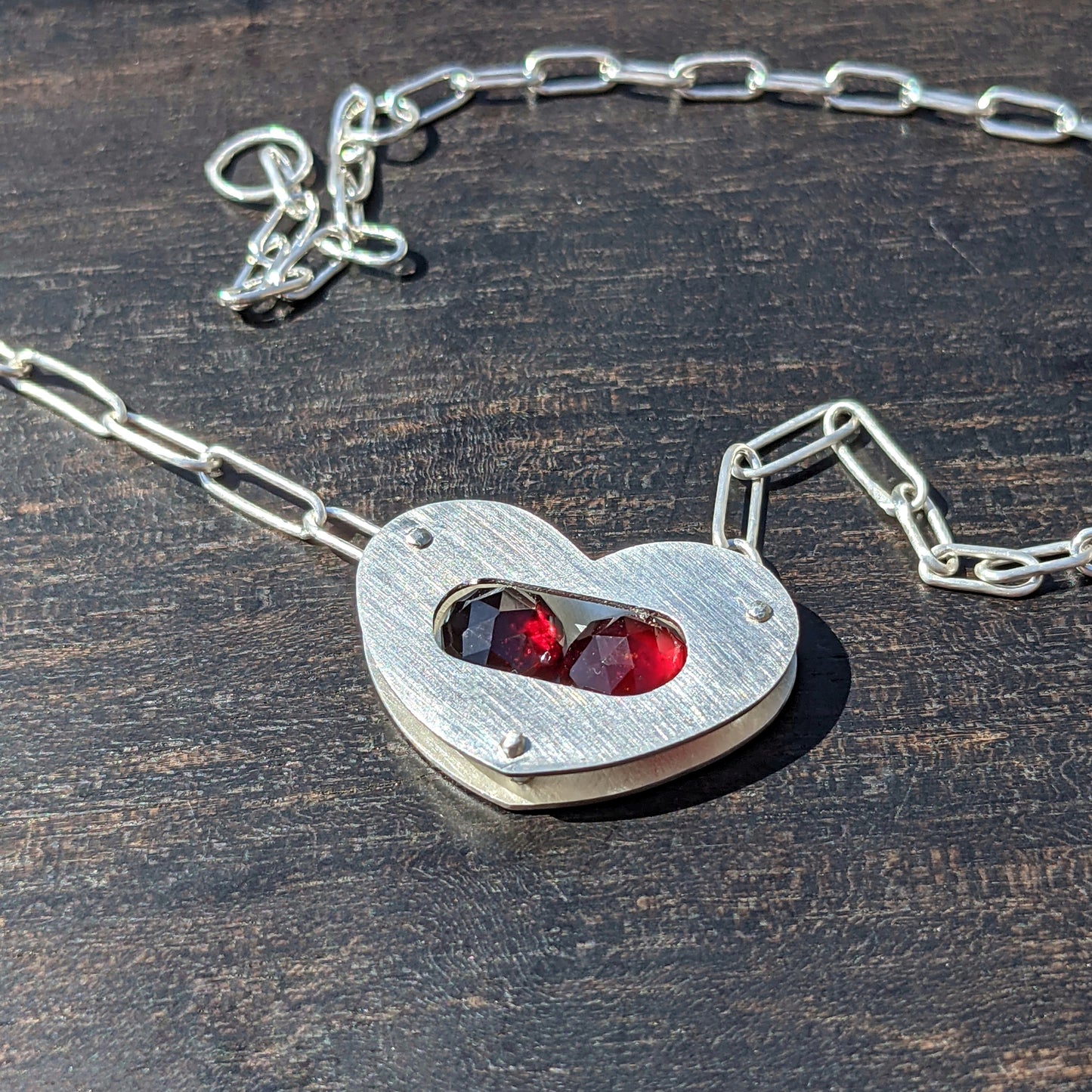 Bond Necklace with Garnets