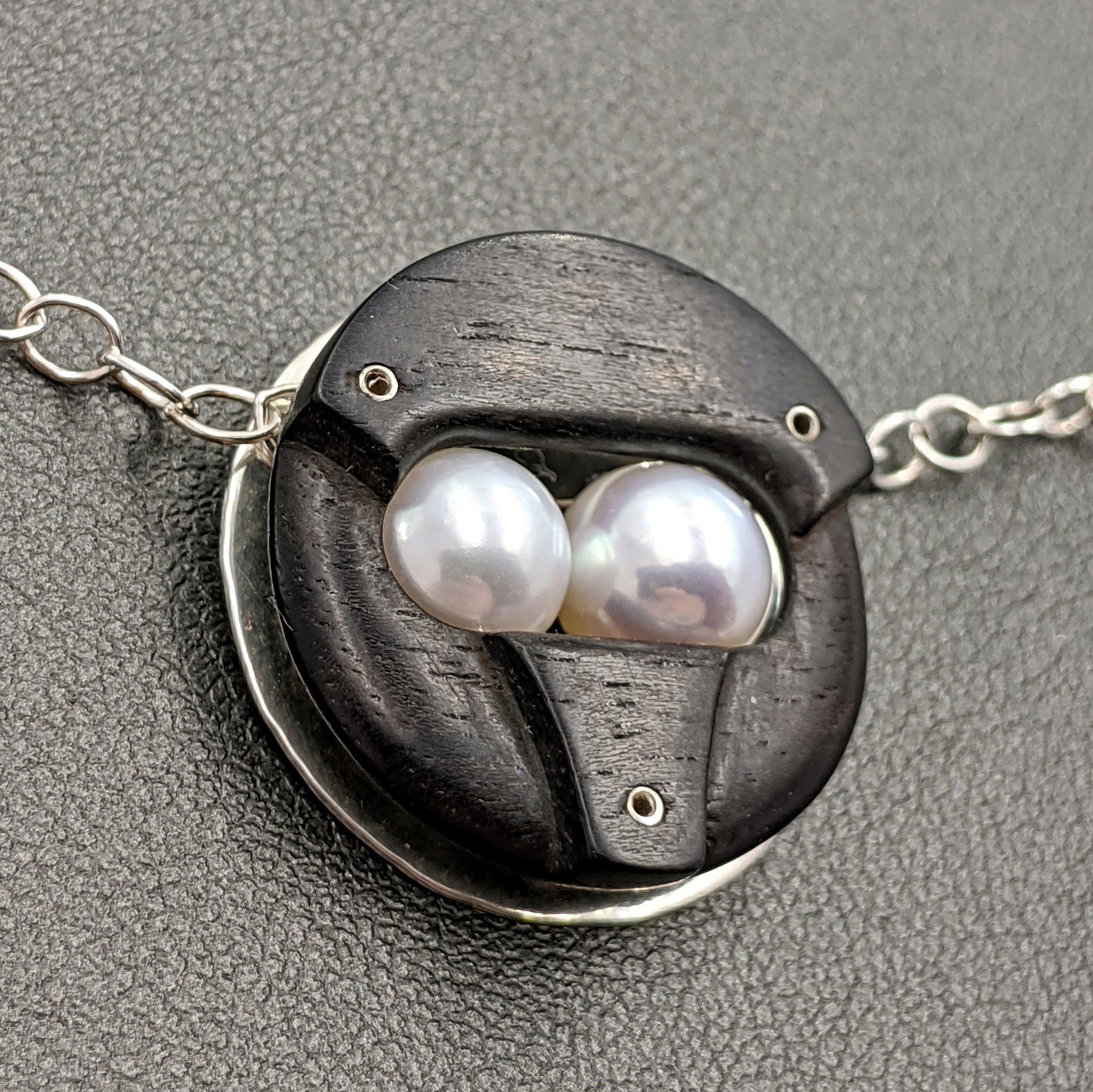 Ebony Ion Necklace - Pearls #2