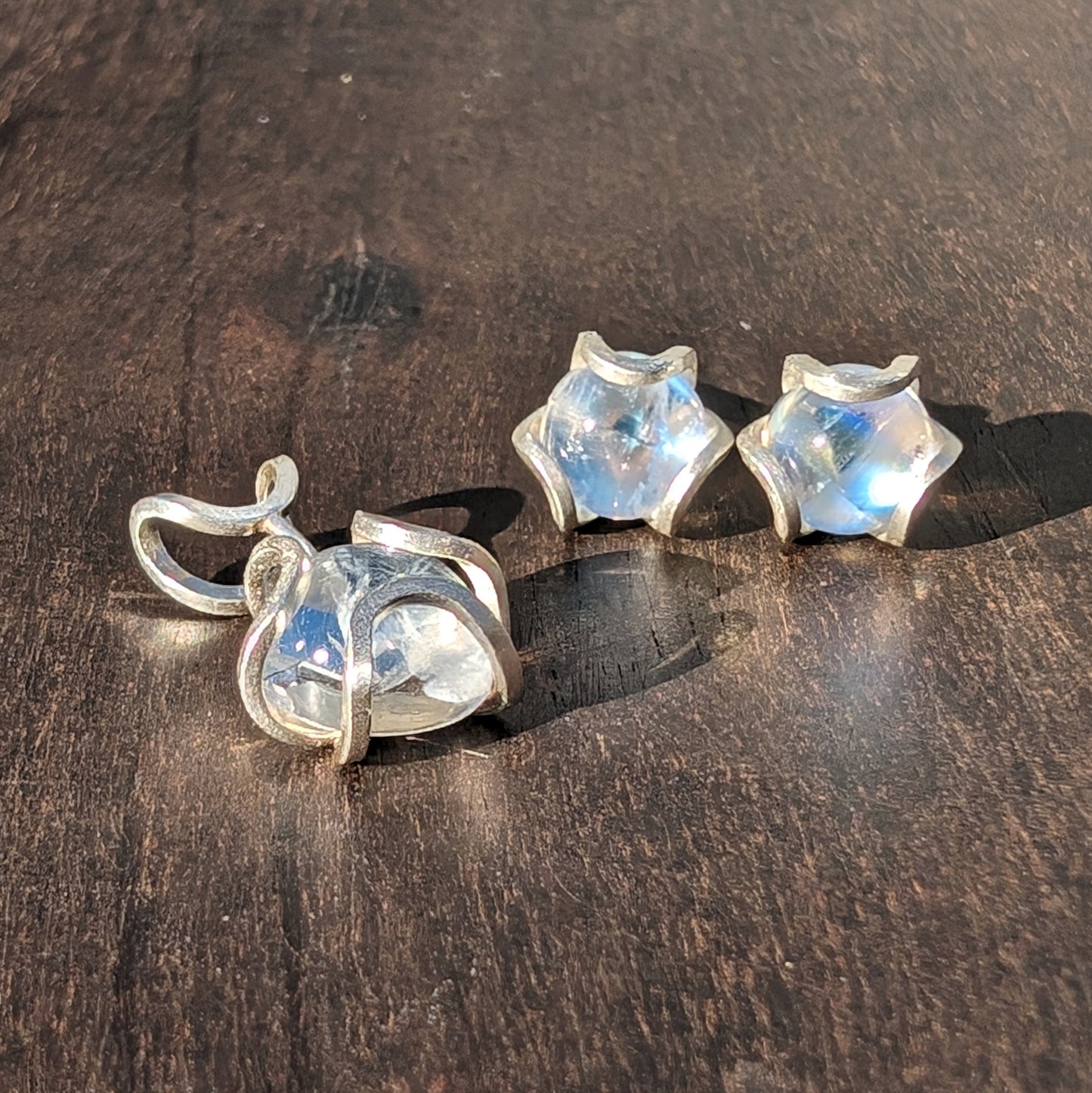 Moonstone Iris Studs