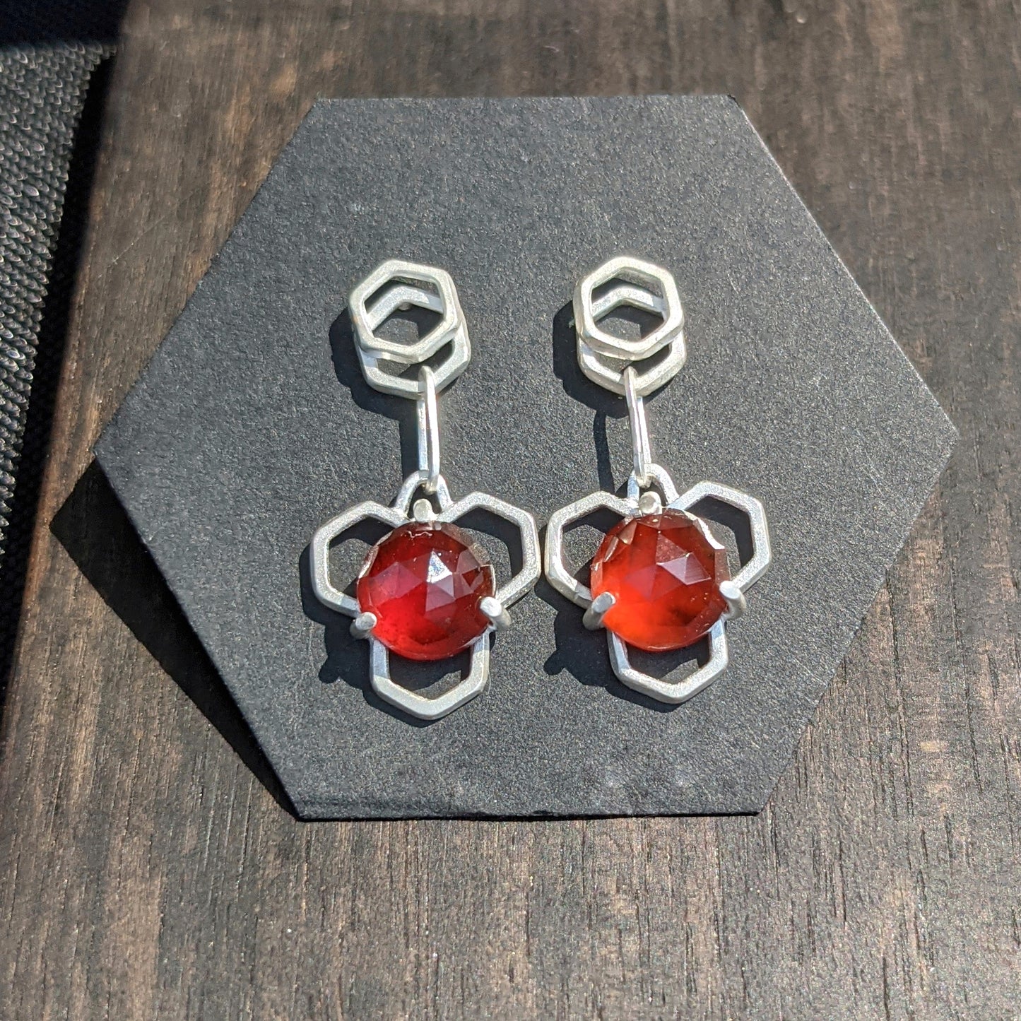 Garnet Honey Drop Earrings