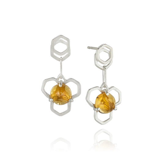 Citrine Honey Drop Earrings