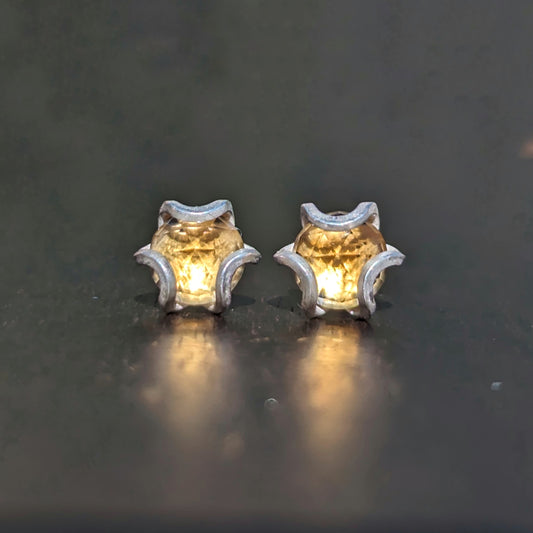 Citrine Open Iris Studs