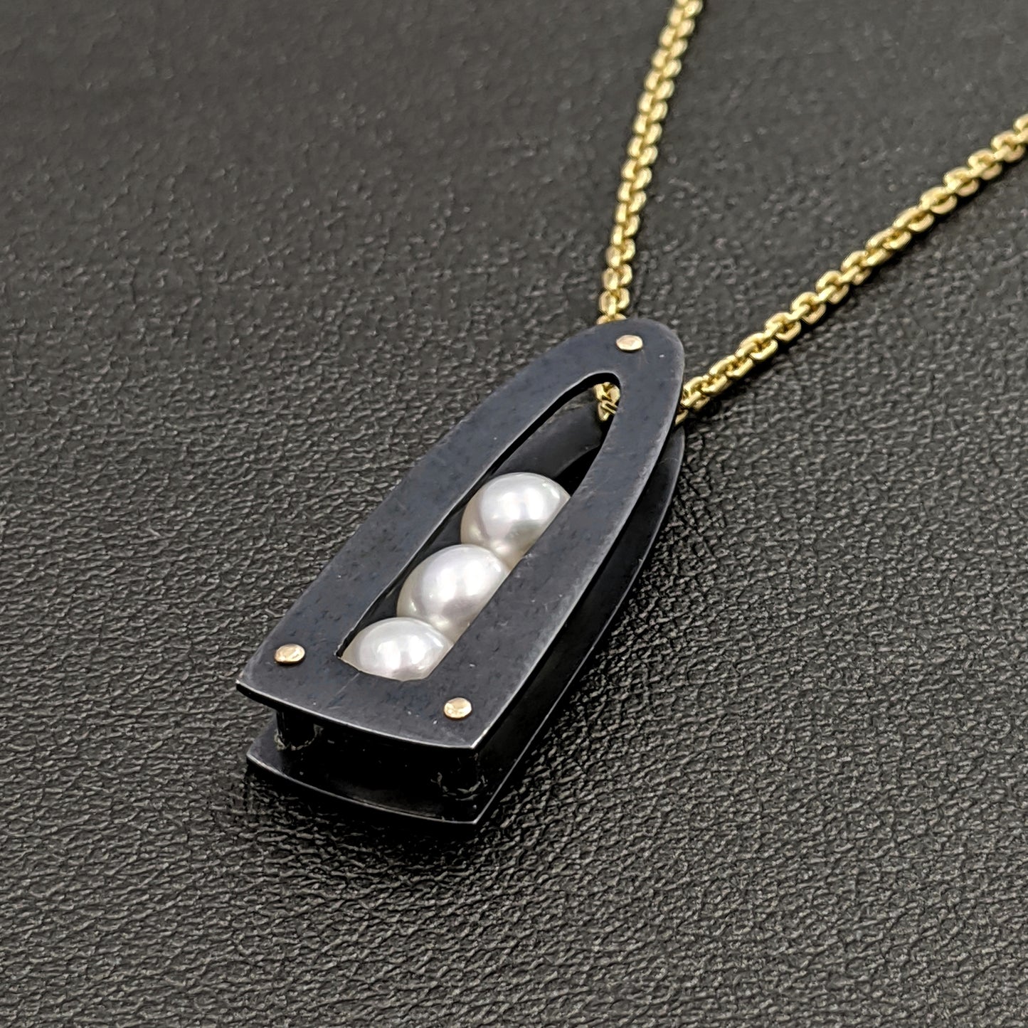 Apex Necklace with Pearls 18K Bimetal and 14K Gold