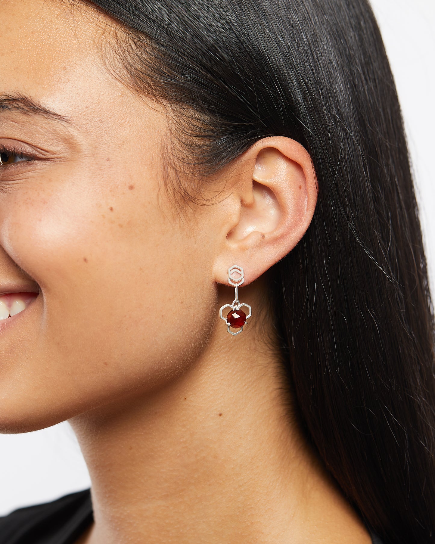 Garnet Honey Drop Earrings