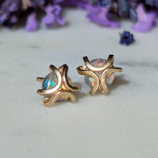 Welo Opal Iris Studs 14K Gold - Small