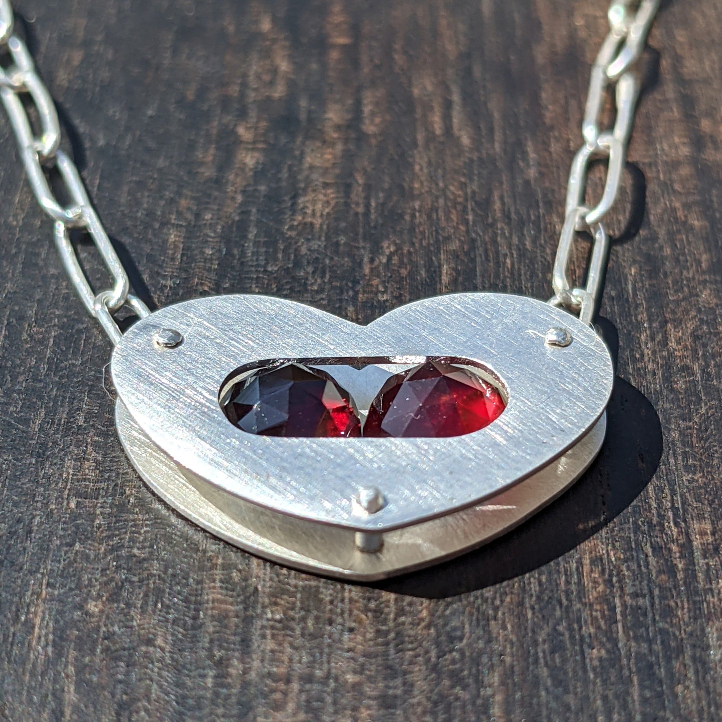 Bond Necklace with Garnets