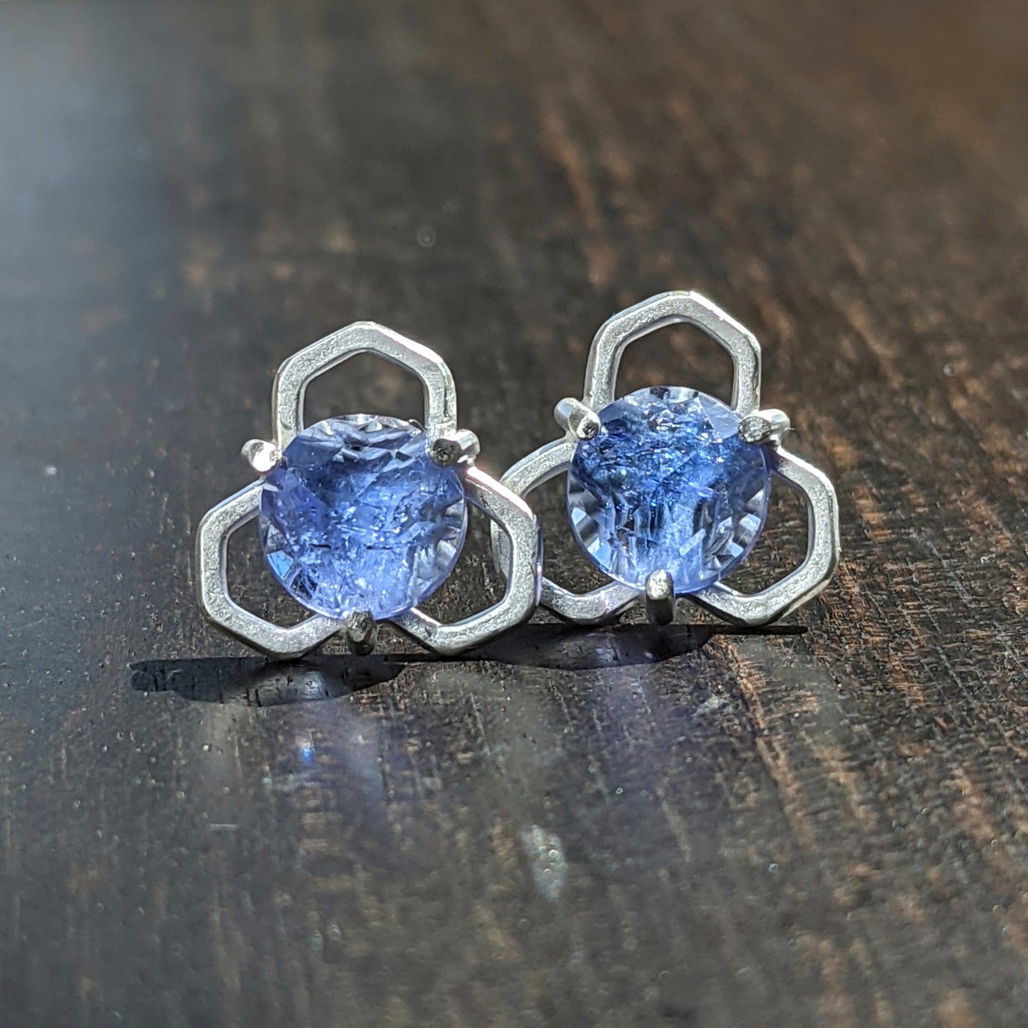 Mini Honey Studs - Tanzanite